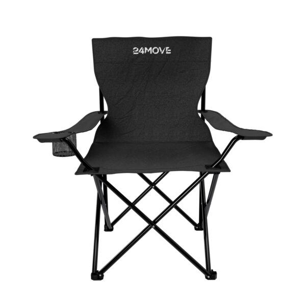 24MOVE® Campingstuhl Klappstuhl schwarz
