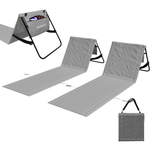 24MOVE® Strandmatte NATAL grau SET (2Stück)