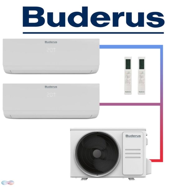 Buderus Logacool Set 2× 2,6 kW Wandgeräte + 5,3 kW Außengerät""