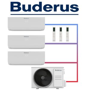 Buderus Logacool Set 3× 3,5 kW Wandgeräte + 10,6 kW Außengerät""