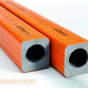 Rohrisolierung 2m PE für Bodenheizung 38mm Isolierstärke | NMC Exzentroflex Karton | GEG