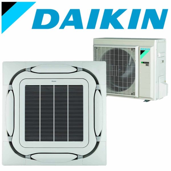 SET DAIKIN Roundflow FCAG 5,7 kW Deckenkassette weiß/grau inkl....