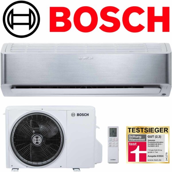 BOSCH Climate Class 8000i 25 ET Klimaanlage 2,5 kW SET | Silber""