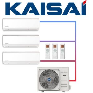 SET KAISAI Multisplit-Außengerät 7,9 kW mit 3 FLY Wandgeräten 2,6 kW""