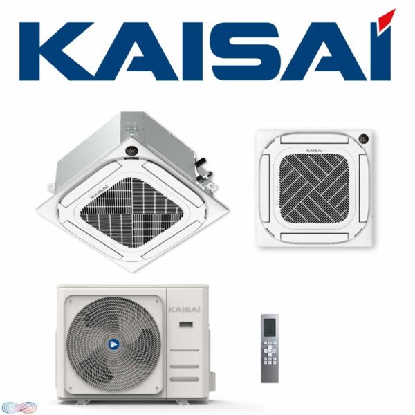 KAISAI KOMPAKT Klimaanlage SET Deckenkassette 3,5 kW für 1 Raum...