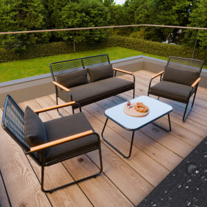 GARMIO® Rattan Sitzgruppe Sitzgarnitur Lounge Set RIMINI