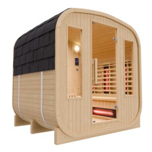 Dewello Cube Infrarot-Fasssauna RICHMOND 200x180