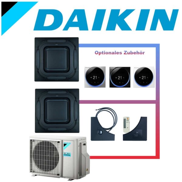 SET DAIKIN 2x Roundflow FCAG 3,5kW Deckenkassetten +...