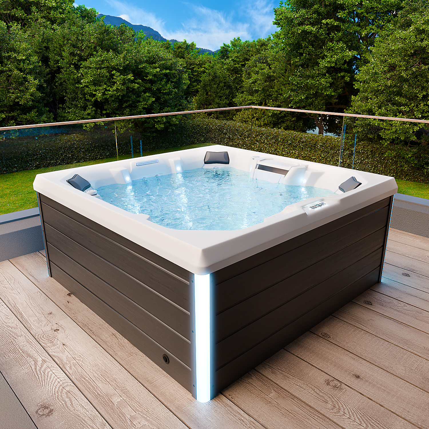 Outdoor Whirlpool TORCELLO weiß 210x210 4 598 Outdoor Whirlpool TORCELLO weiss