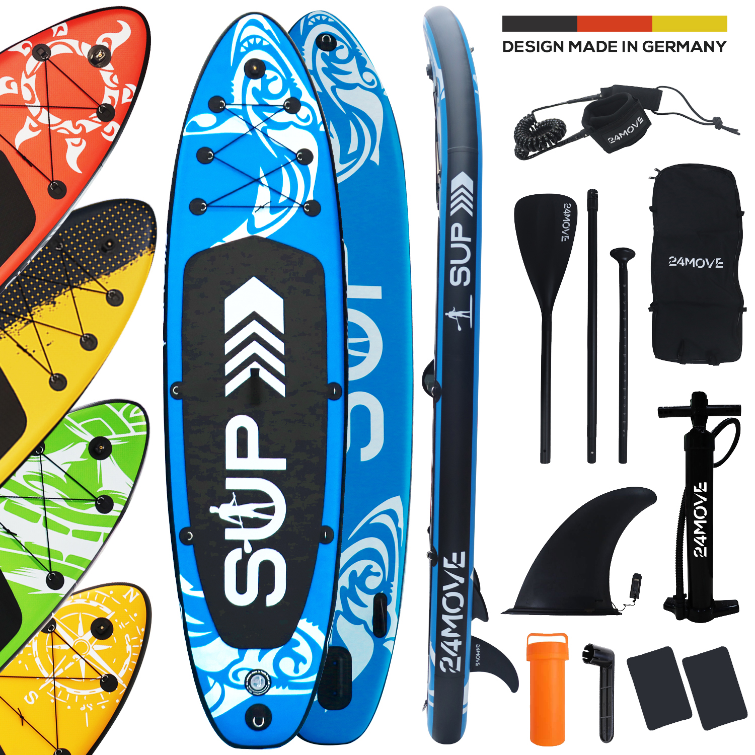 24MOVE® Standup Paddle SUP Board Set BLAU 320 6 743 24MOVE Standup Paddle SUP Board Set BLAU 320 1