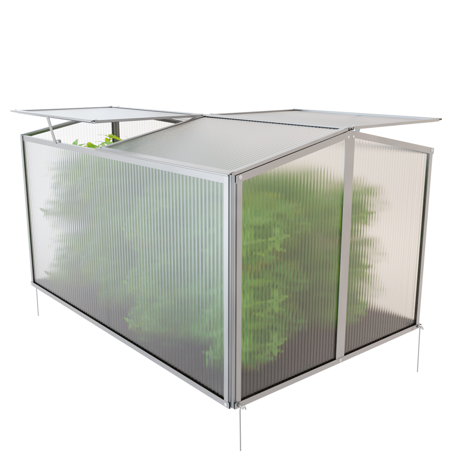 878 Mini Gewaechshaus Protea aus Aluminium 0 92m 4mm Wand
