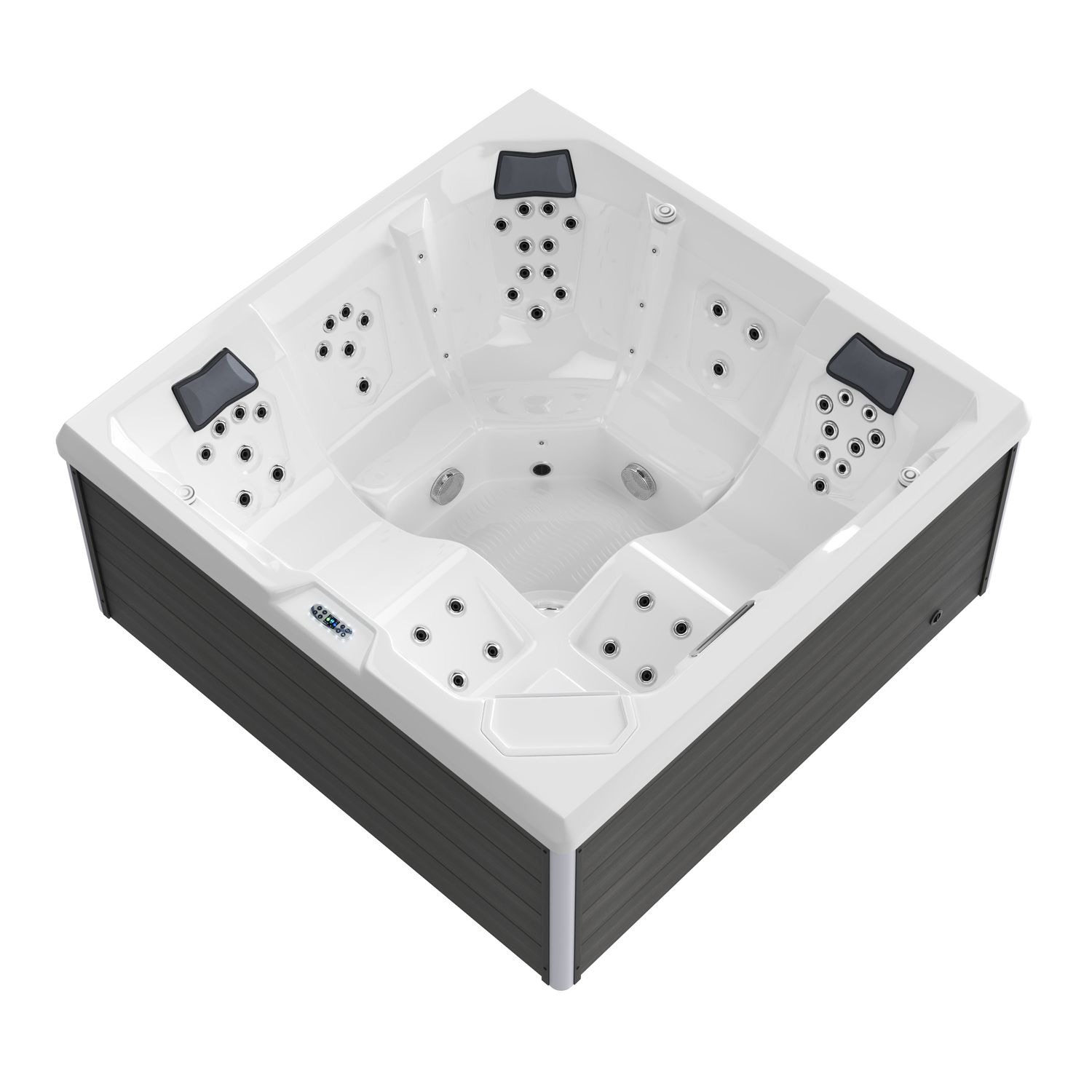 AUSSTELLUNGSSTÜCK | Outdoor Whirlpool PANAREA weiß 210x210 4 123457595 Outdoor Whirlpool PANAREA weiss 210x210 1