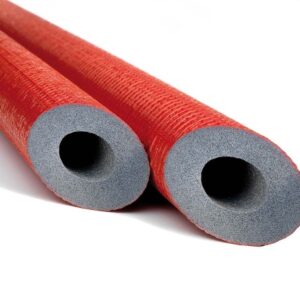 Rohrisolierung 2m PE robuster roter Außenhaut Climaflex Stabil | 13mm Isolierstärke | GEG