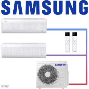 Samsung Multisplit 2x Wind-Free Standard AR 18 Wandgerät 5,0 kW...