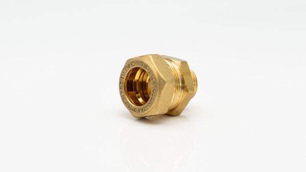 Wellrohrverschraubung metallisch dichtend für Edelstahl Wellrohr | Solar-Tube eco connect 1 verschraubung eco connect