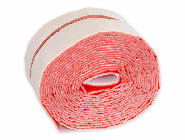 Wickelstreifen / Wickelband PE selbstklebend mit roter Schutzhaut 70 mm | 3,6 m / Rolle 1 Wickelstreifen / Wickelband PE selbstklebend mit roter Schutzhaut 70 mm | 3,6 m / Rolle