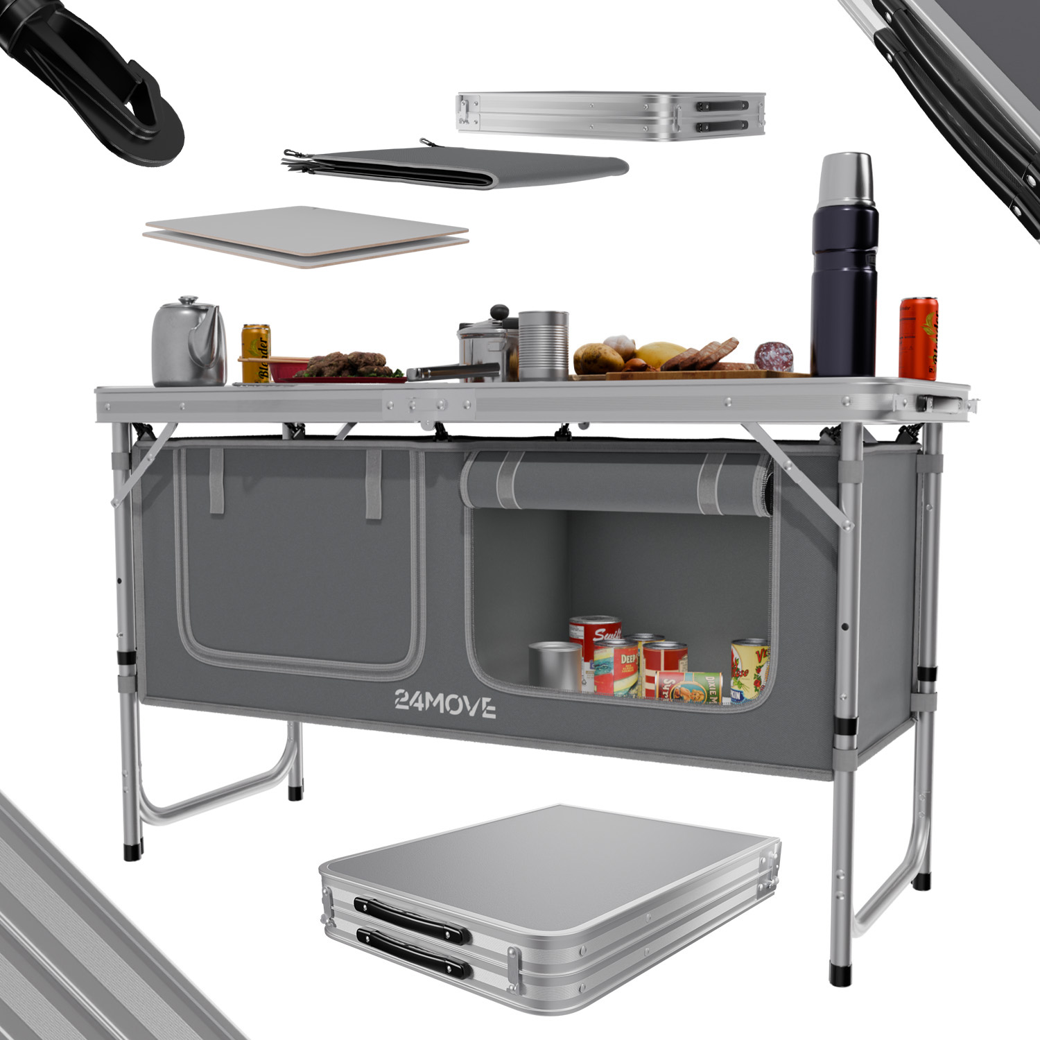 24MOVE® Campingküche PRAIA grau 1 24MOVE® Campingküche PRAIA grau
