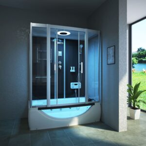 Duschtempel Badewanne Whirlpool LIMNOS 170x90