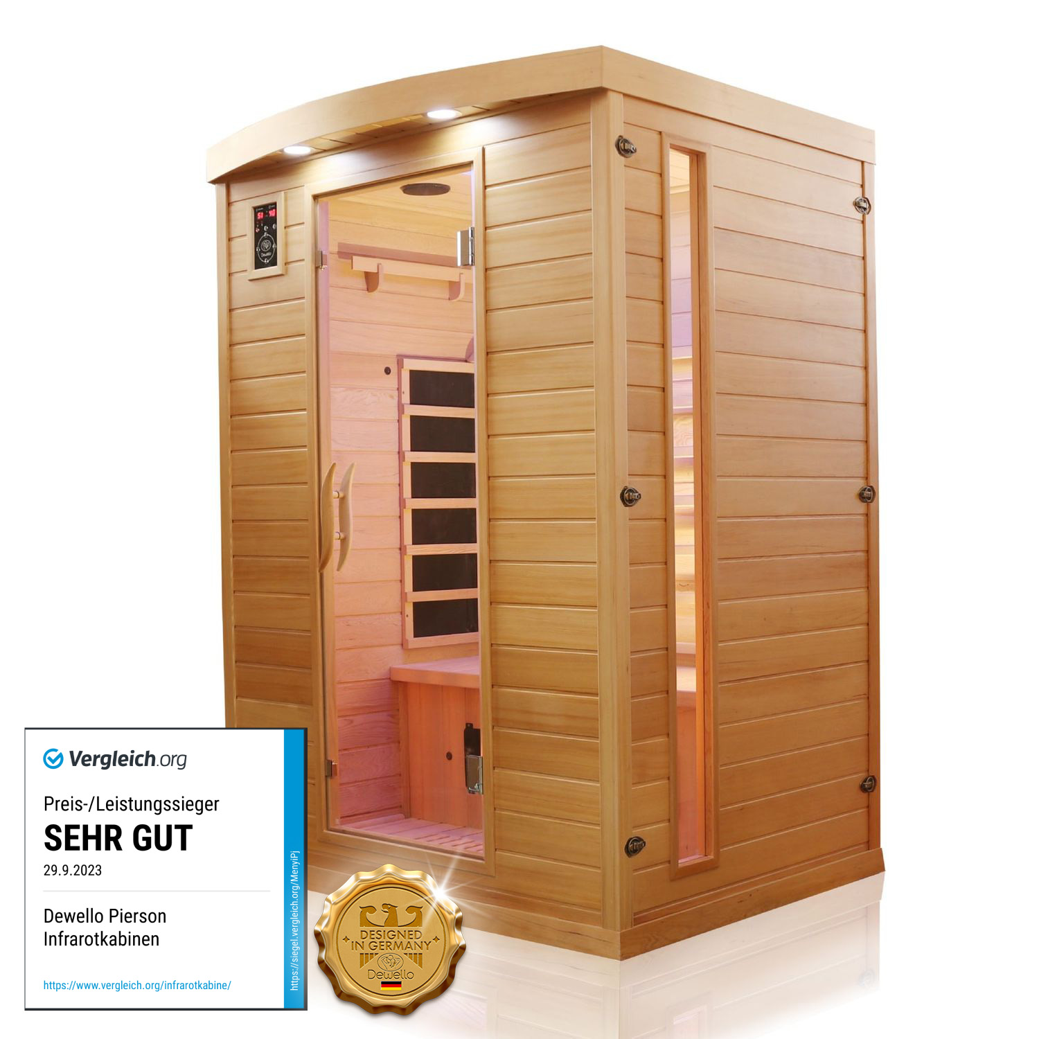 351 Infrarotkabine PIERSON 135x105 Dual Therm 32