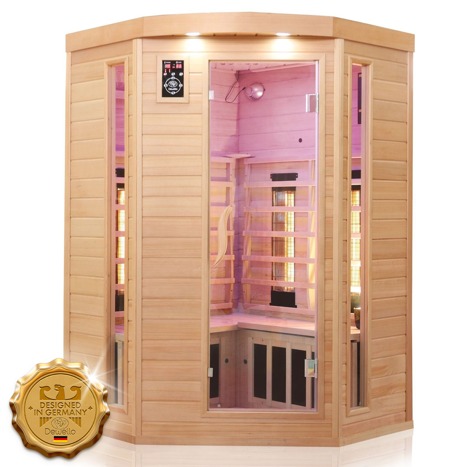 457 Infrarotkabine LAKEFIELD 3 140x140 Dual Therm 4