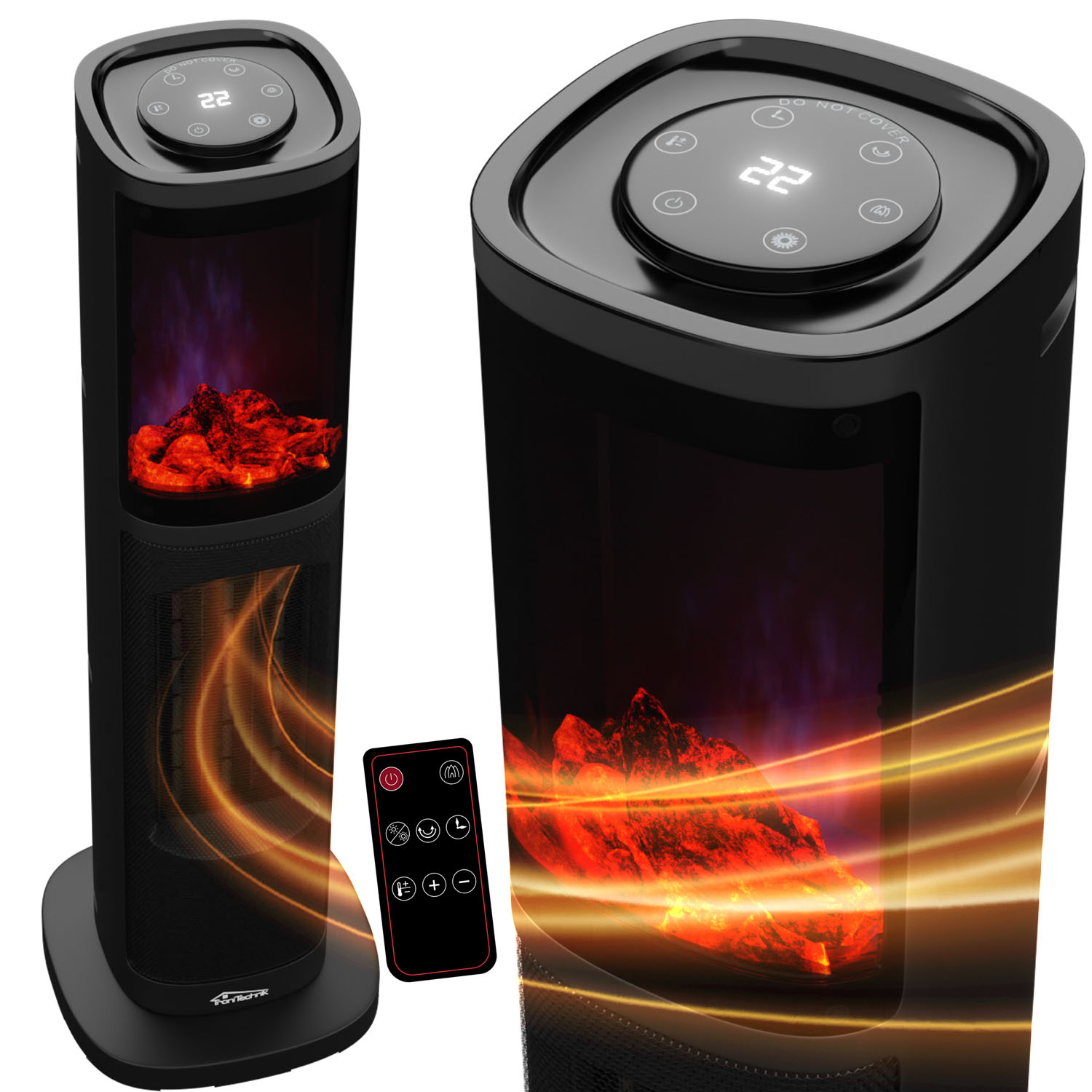 Turm-Keramikheizer 2kW TT-KH 063 schwarz 1 Turm-Keramikheizer 2kW TT-KH 063 schwarz