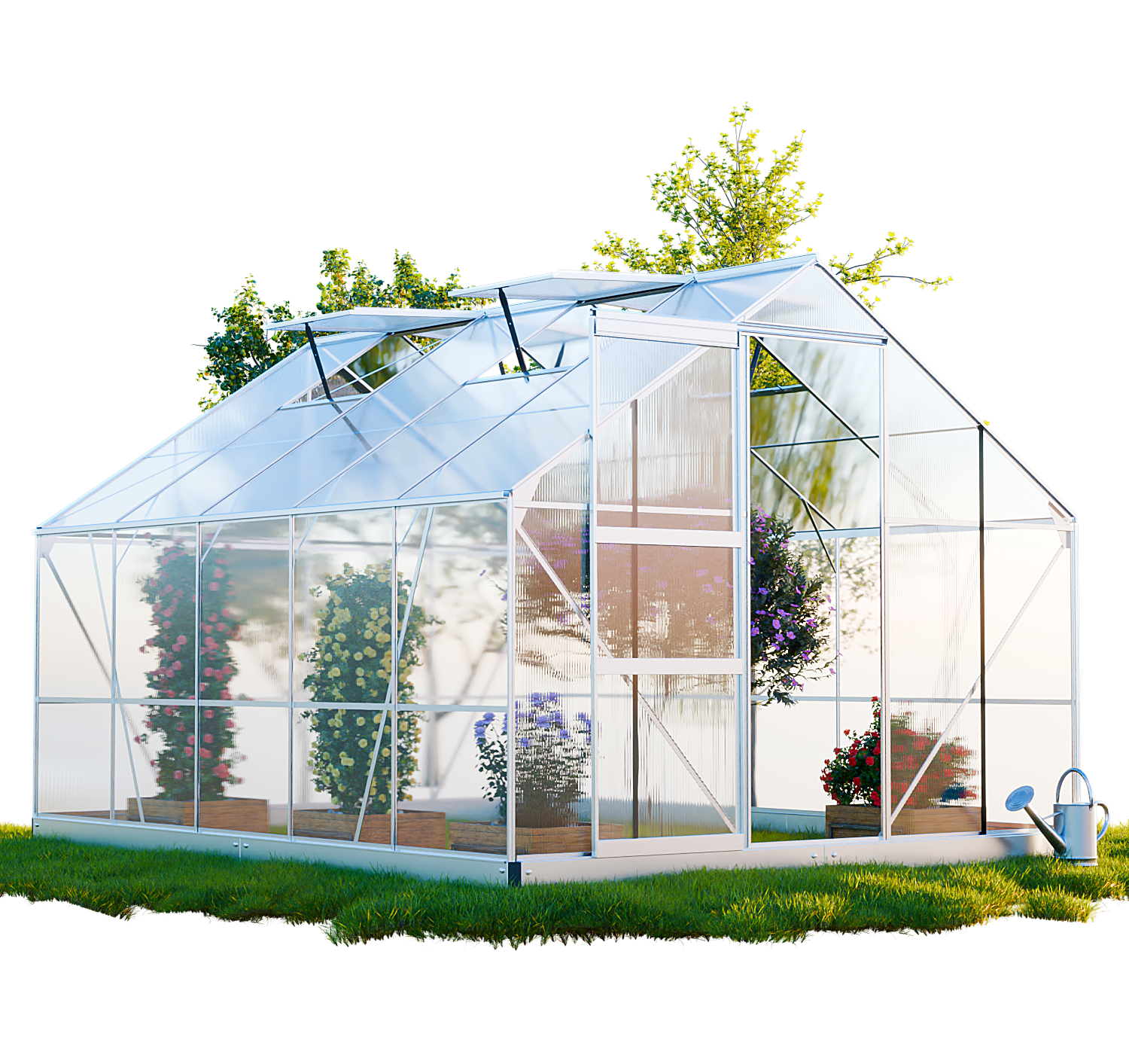 Gewächshaus ARONA, inkl. Fundament mit Dachfenster 310x250cm 1 Gewächshaus ARONA, inkl. Fundament mit Dachfenster 310x250cm