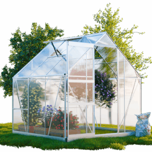 Gewächshaus CUNEO inkl. Fundament mit Dachfenster 190x190cm