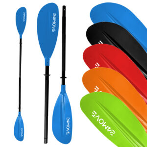 24MOVE® SUP Doppelpaddel LAGO für Paddleboards und Kajaks, Stechpaddel für Stand-Up Board blau