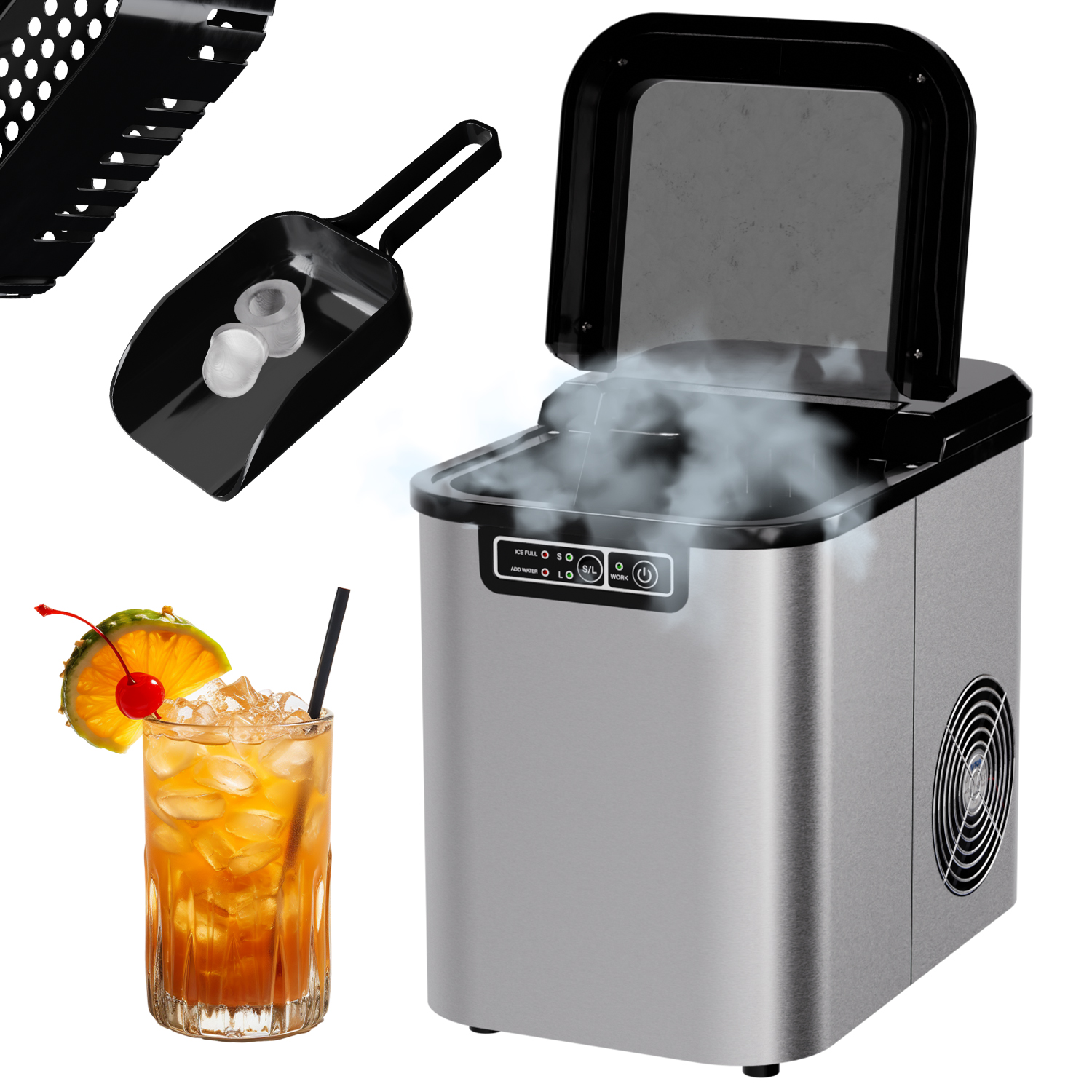 TroniTechnik Eiswürfelmaschine Ice Maker Eiswürfelbereiter TT-EM 02 1 TroniTechnik Eiswürfelmaschine Ice Maker Eiswürfelbereiter TT-EM 02