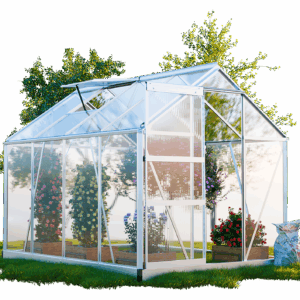 GARMIO® Gewächshaus NEAPEL inkl. Fundament mit Dachfenster 250x190cm