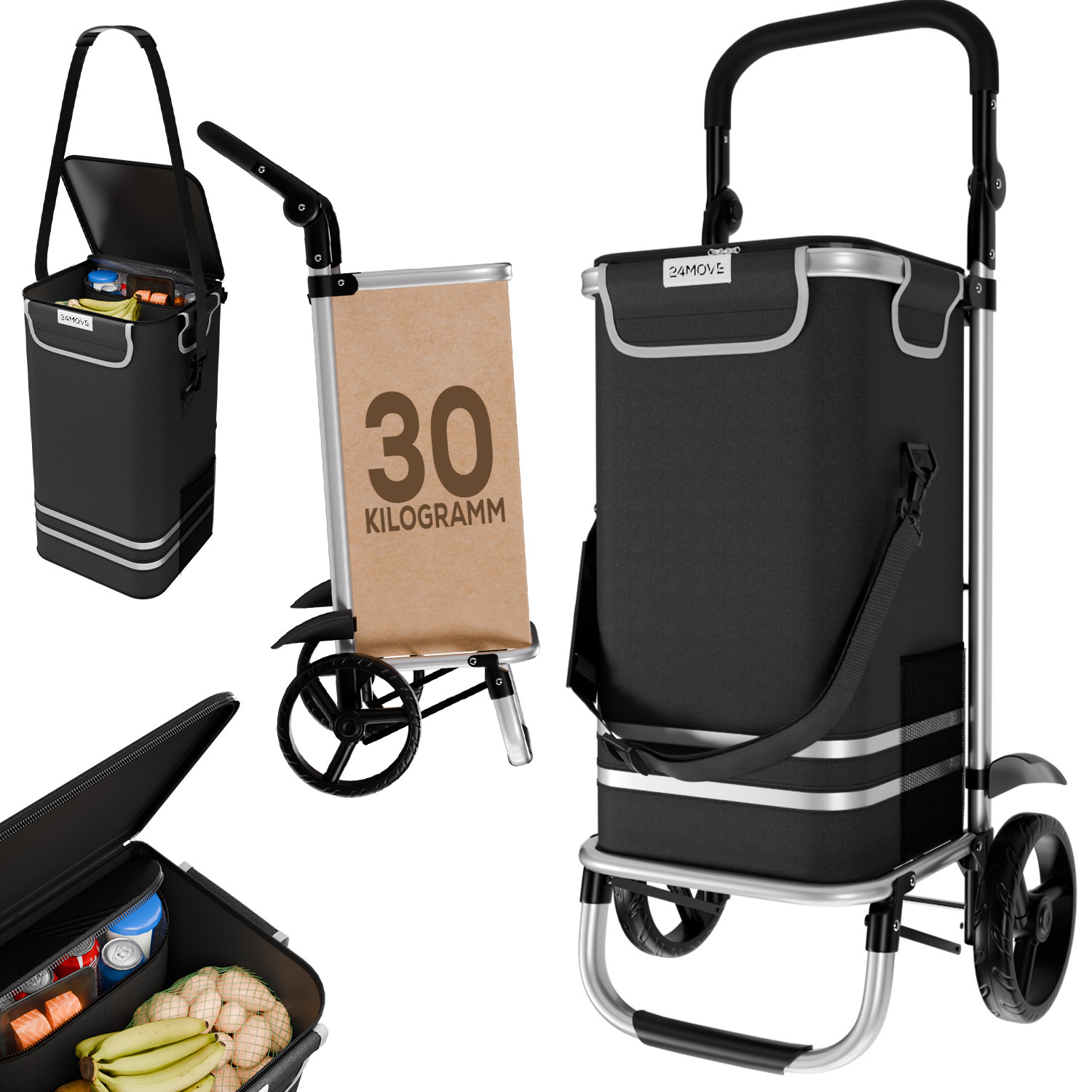24MOVE® Trolley VEHLO schwarz 1 24MOVE® Trolley VEHLO schwarz