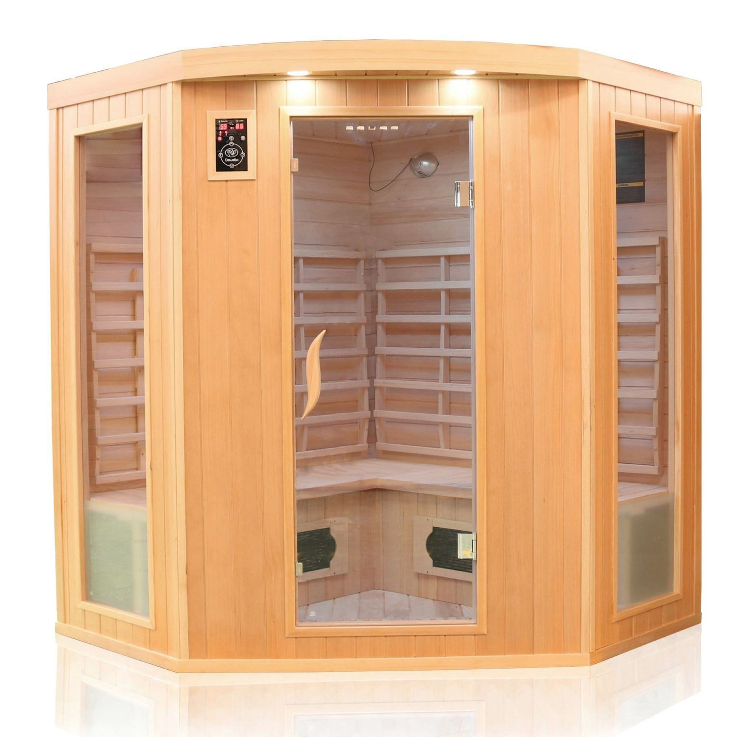 Infrarotkabine HALEY 160x160 Keramikstrahler 1 Infrarotkabine HALEY 160x160 Keramikstrahler