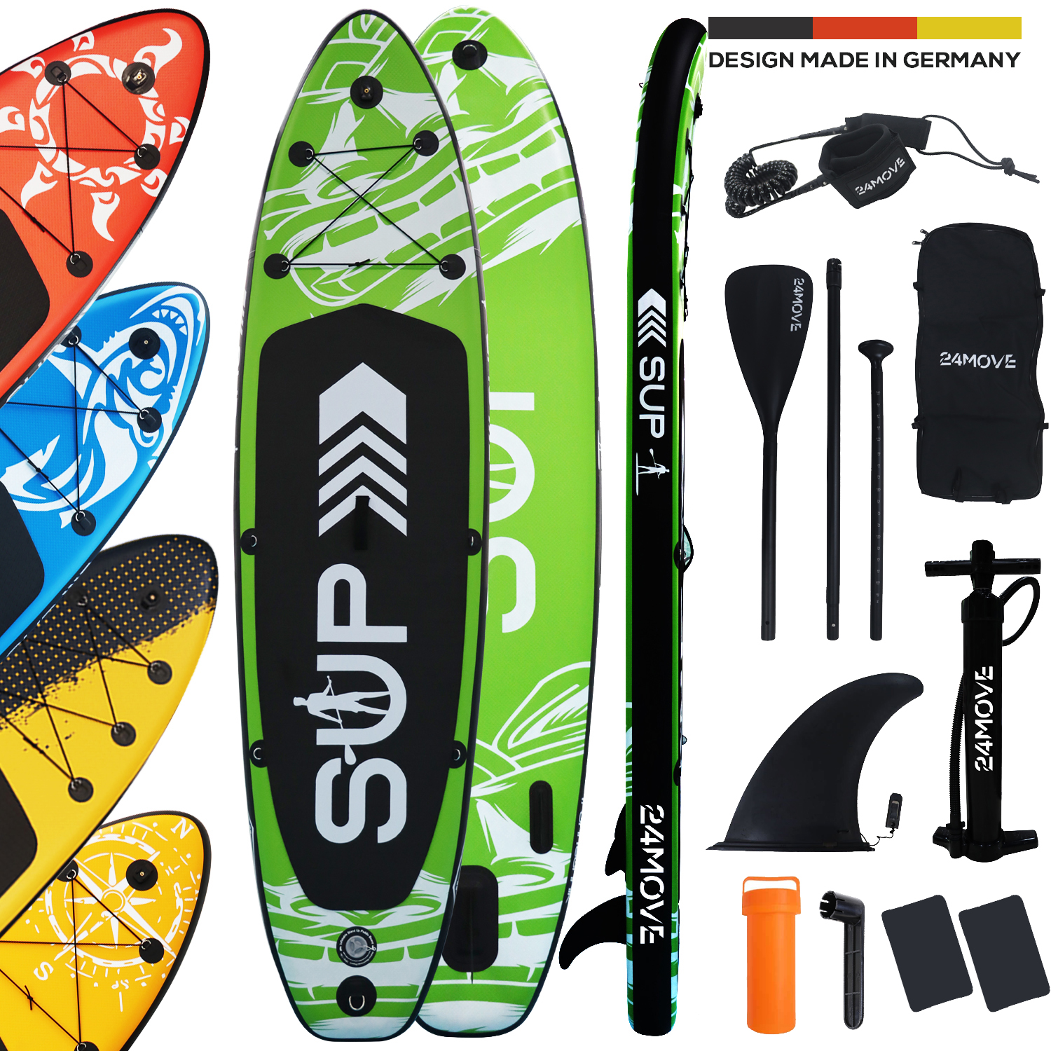 24MOVE® Standup Paddle SUP Board Set GRÜN 305 1 24MOVE® Standup Paddle SUP Board Set GRÜN 305