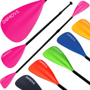 24MOVE® SUP Doppelpaddel für Paddleboards und Kajaks, Stechpaddel für Stand-Up Board pink