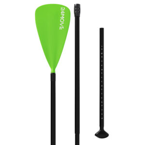 24MOVE® SUP Einzelpaddel für Paddleboards und Kajaks, Stechpaddel für Stand-Up Board grün