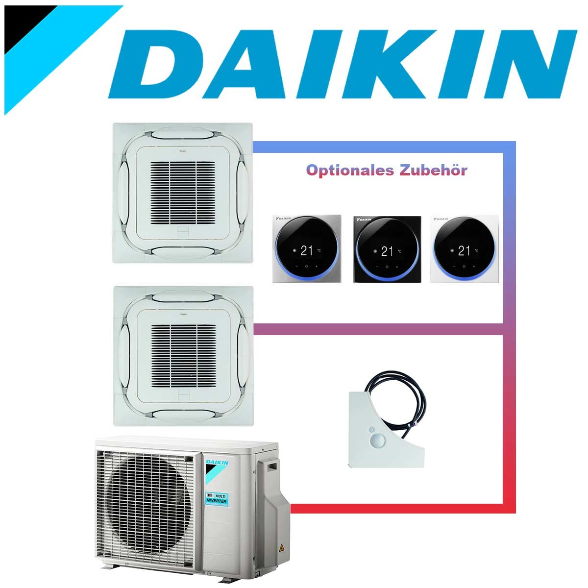 SET DAIKIN 2x Roundflow FCAG 3,5kW Deckenkassetten selbstreinigend... 1 SET DAIKIN 2x Roundflow FCAG 3,5kW Deckenkassetten selbstreinigend...