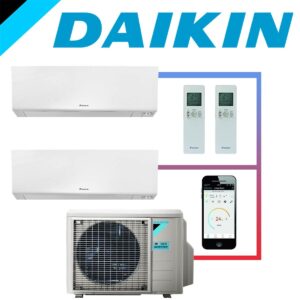 SET DAIKIN Perfera mit 2 Wandgeräten FTXM50 5,0 kW und...