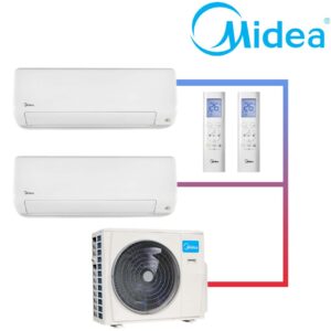 Midea All Easy Pro 09 Klimaanlage mit 2 Wandgeräten 2,7 kW und...
