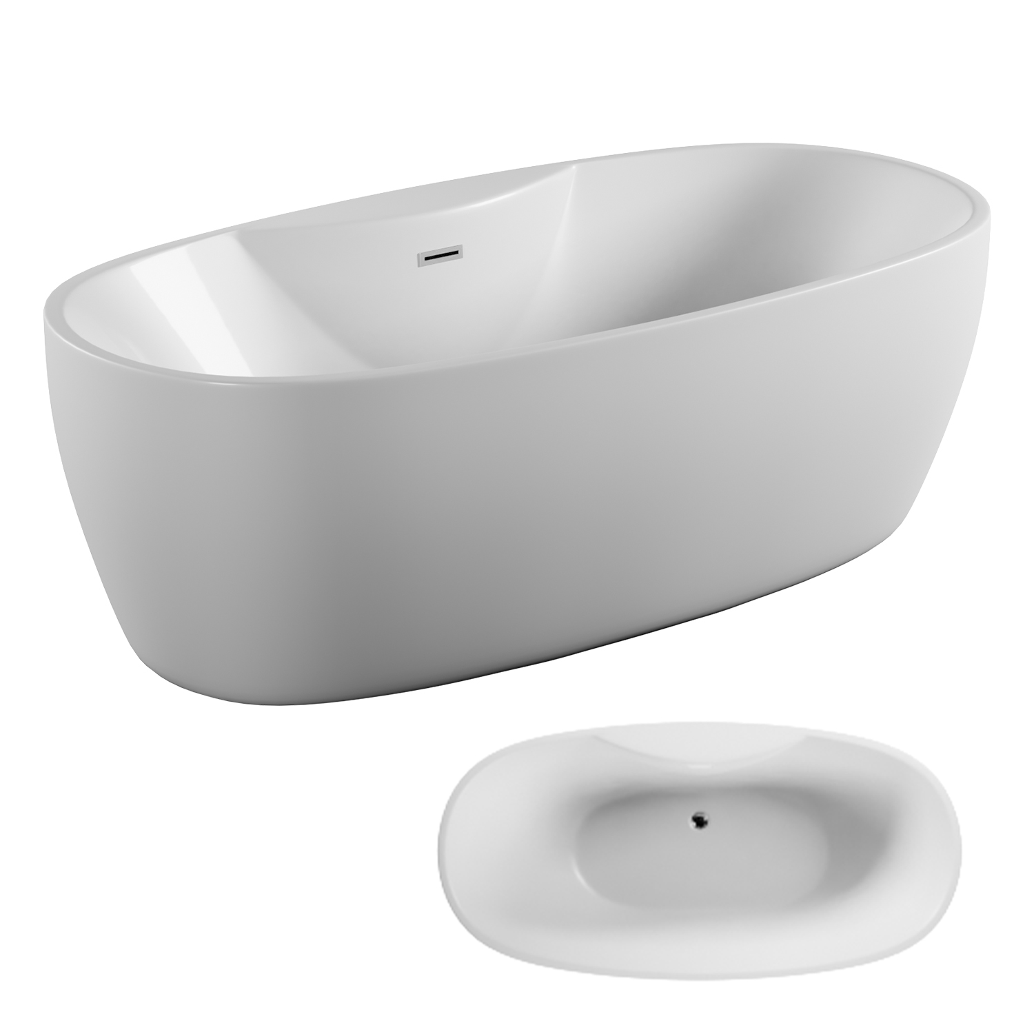 Freistehende Badewanne Anafi 1 Freistehende Badewanne Anafi