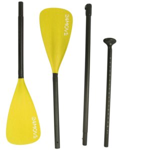 24MOVE® SUP Doppelpaddel für Paddleboards und Kajaks, Stechpaddel für Stand-Up Board orange