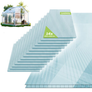 GARMIO® Hohlkammerstegplatten Doppelstegplatten ACRI 6mm SET (14 Stück)