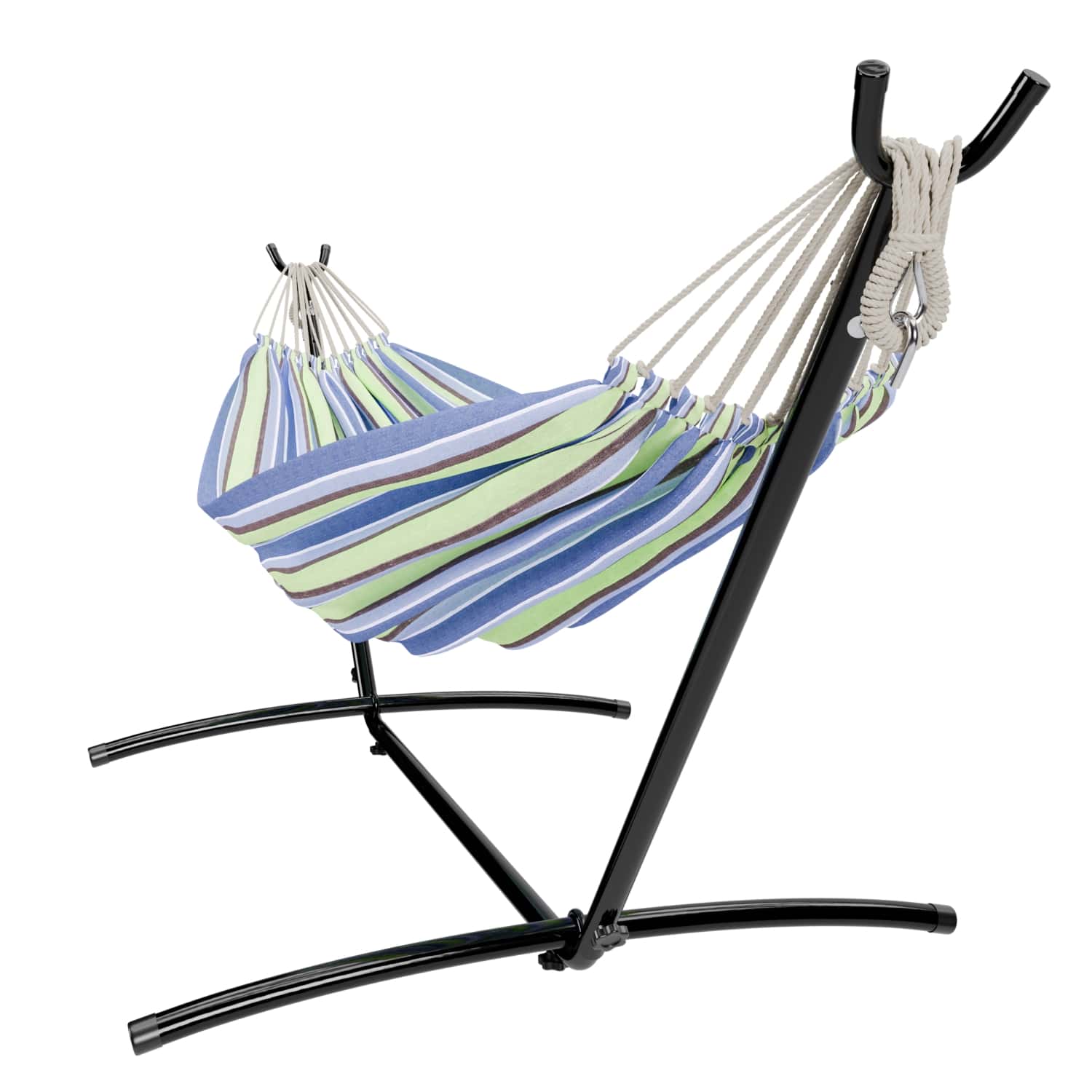 GARMIO® Hängematte VENEDIG blau-grün gestreift 1 GARMIO® Hängematte VENEDIG blau-grün gestreift