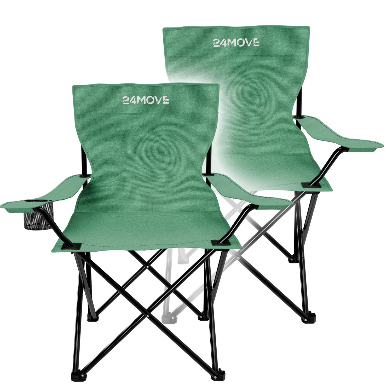 24MOVE® Campingstuhl Klappstuhl grün 2er Set 1 24MOVE® Campingstuhl Klappstuhl grün 2er Set