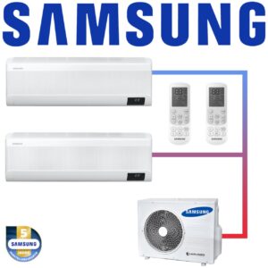 Samsung Multisplit 2x Wind-Free Exklusiv AR 12 Wandgerät 3,5 kW...