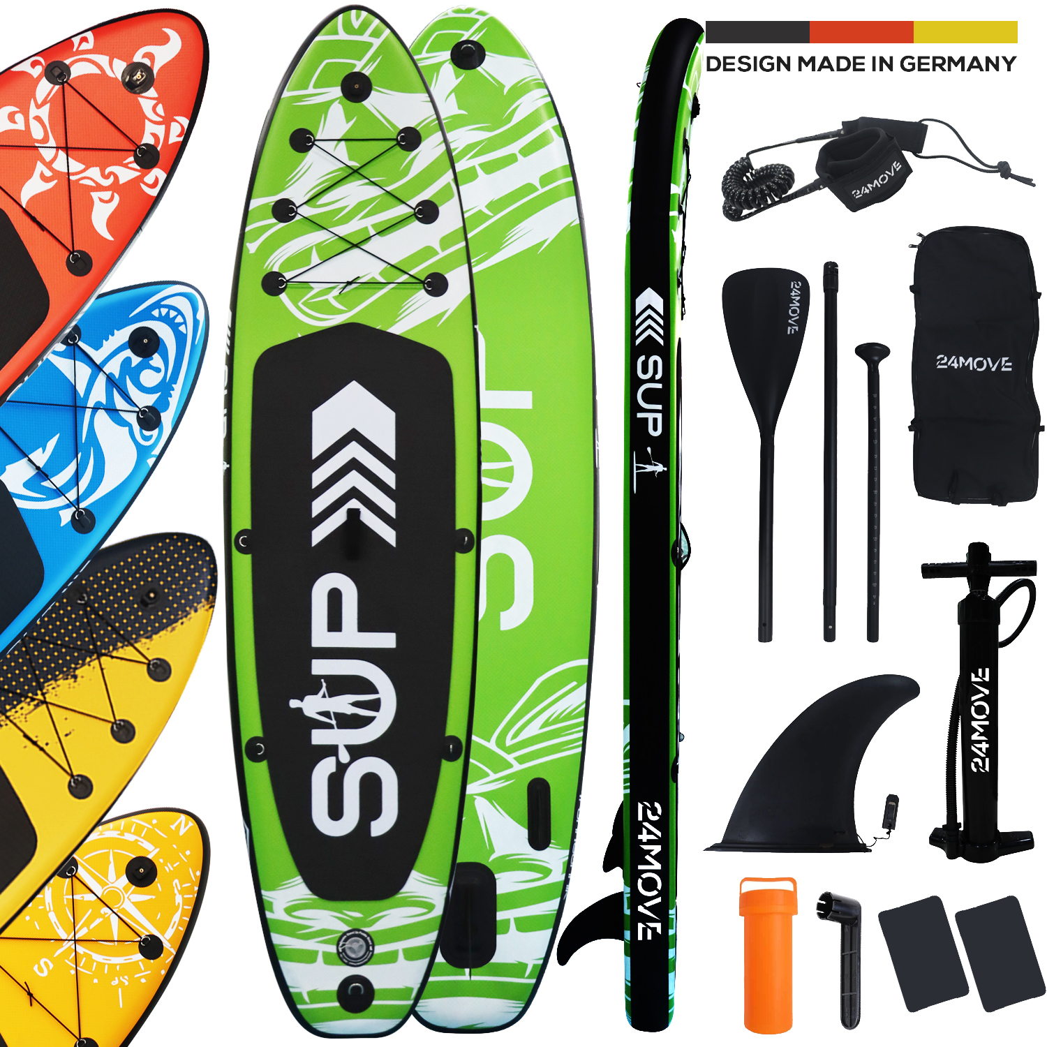 24MOVE® Standup Paddle SUP Board Set GRÜN 320 1 24MOVE® Standup Paddle SUP Board Set GRÜN 320
