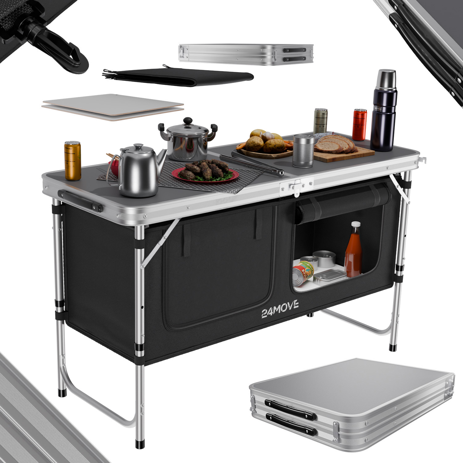 24MOVE® Campingküche PRAIA schwarz 1 24MOVE® Campingküche PRAIA schwarz