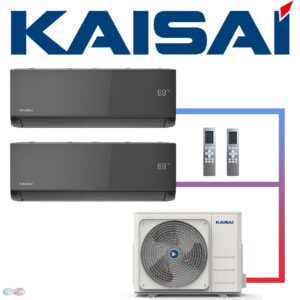 Kaisai ICE Set 3,5 kW & 5,3 kW Wandgerät + 7,9 kW Außengerät | Black""