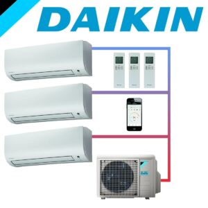 SET DAIKIN Comfora mit 3 Wandgeräten 2,0kW und Außeneinheit 5,2kW""