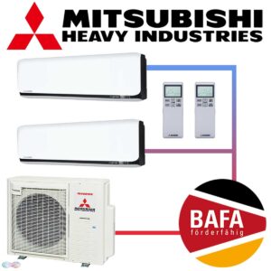 Mitsubishi Heavy Klimaanlage 2x 3,5 kW SRK35ZSX-WFB & 6 kW...