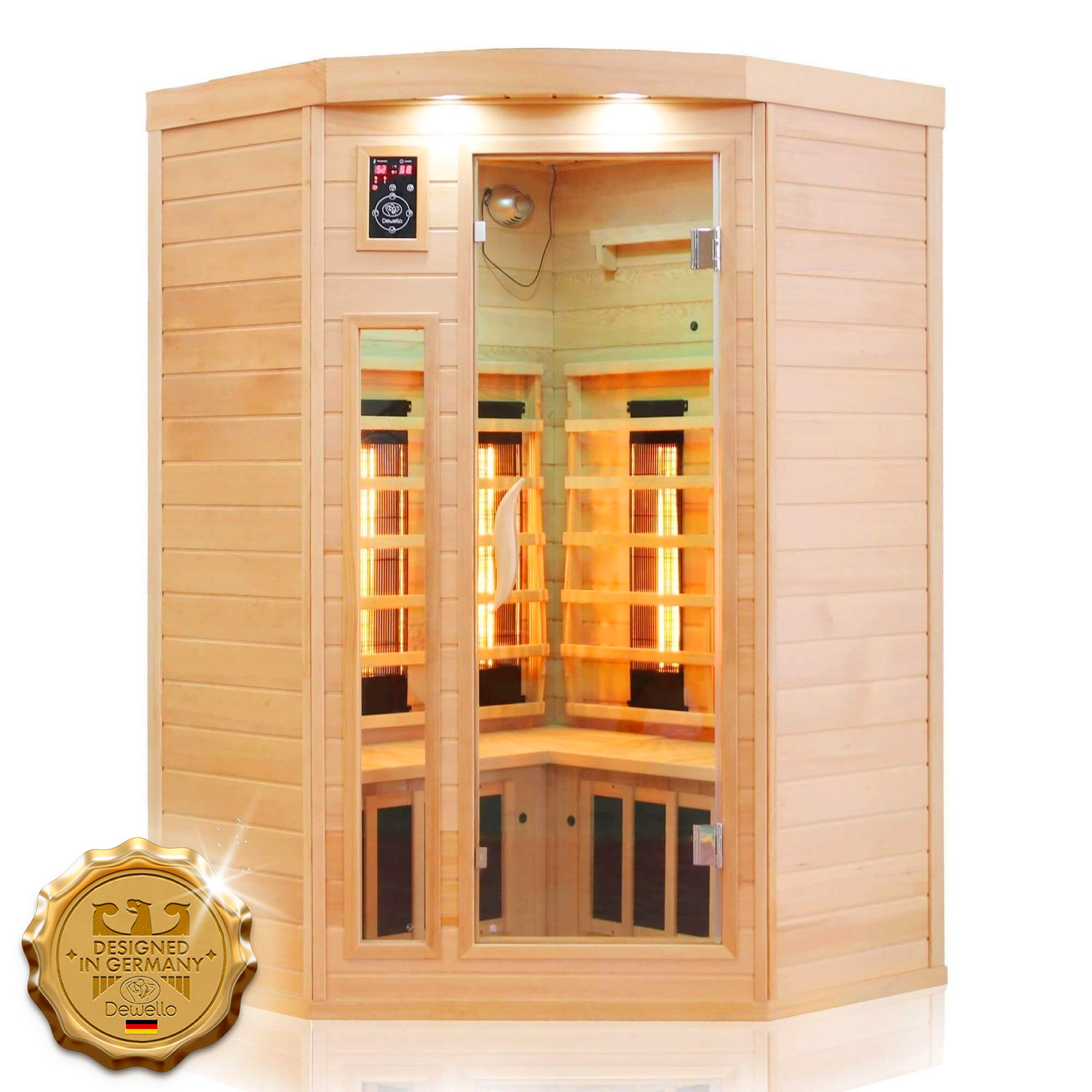 350 Infrarotkabine LAKEFIELD 120x120 Dual Therm 3